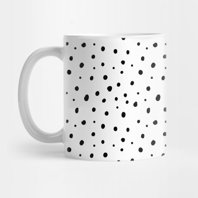 Polka dots Black and white by Trippycollage